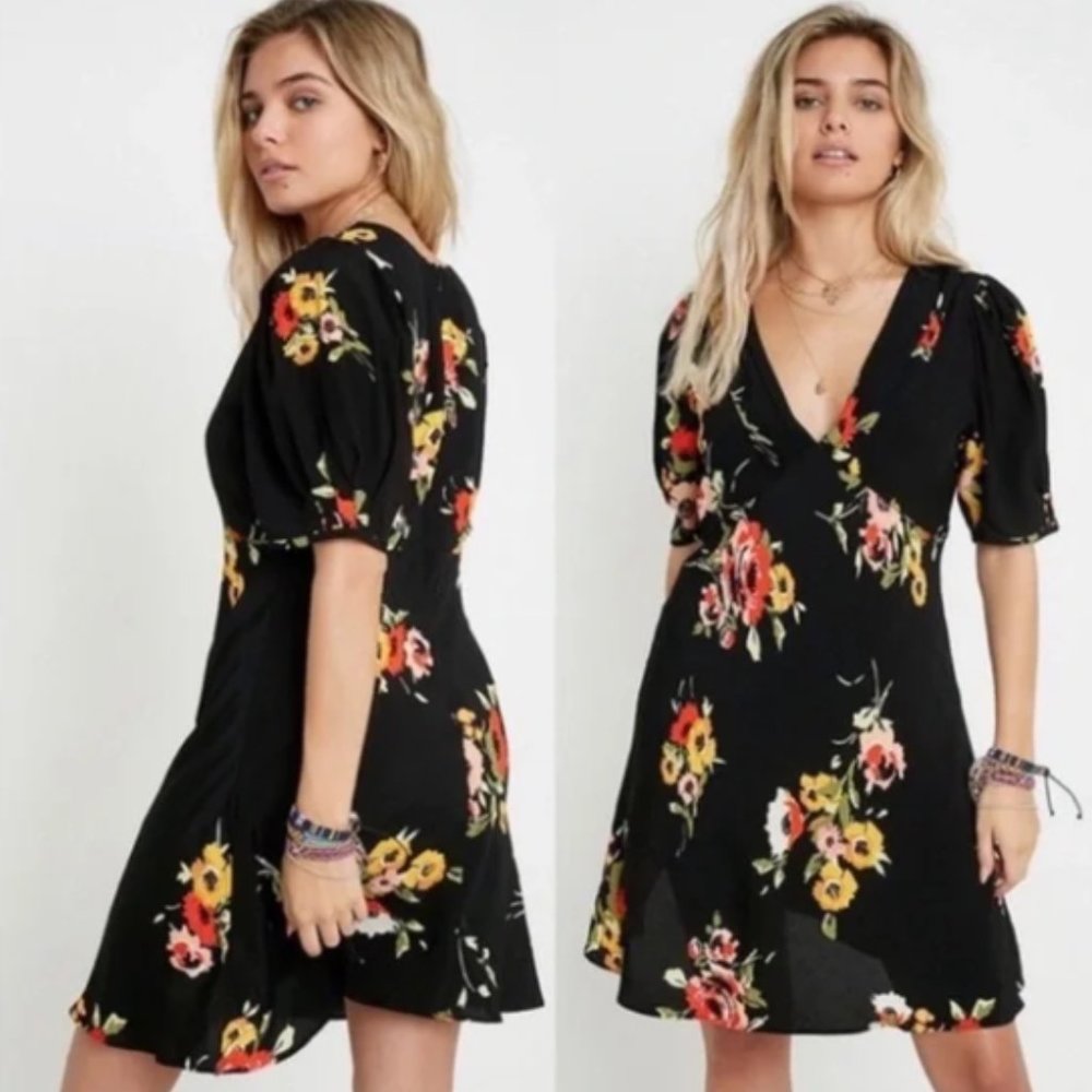 NWT Free People Neon Garden Mini Dress